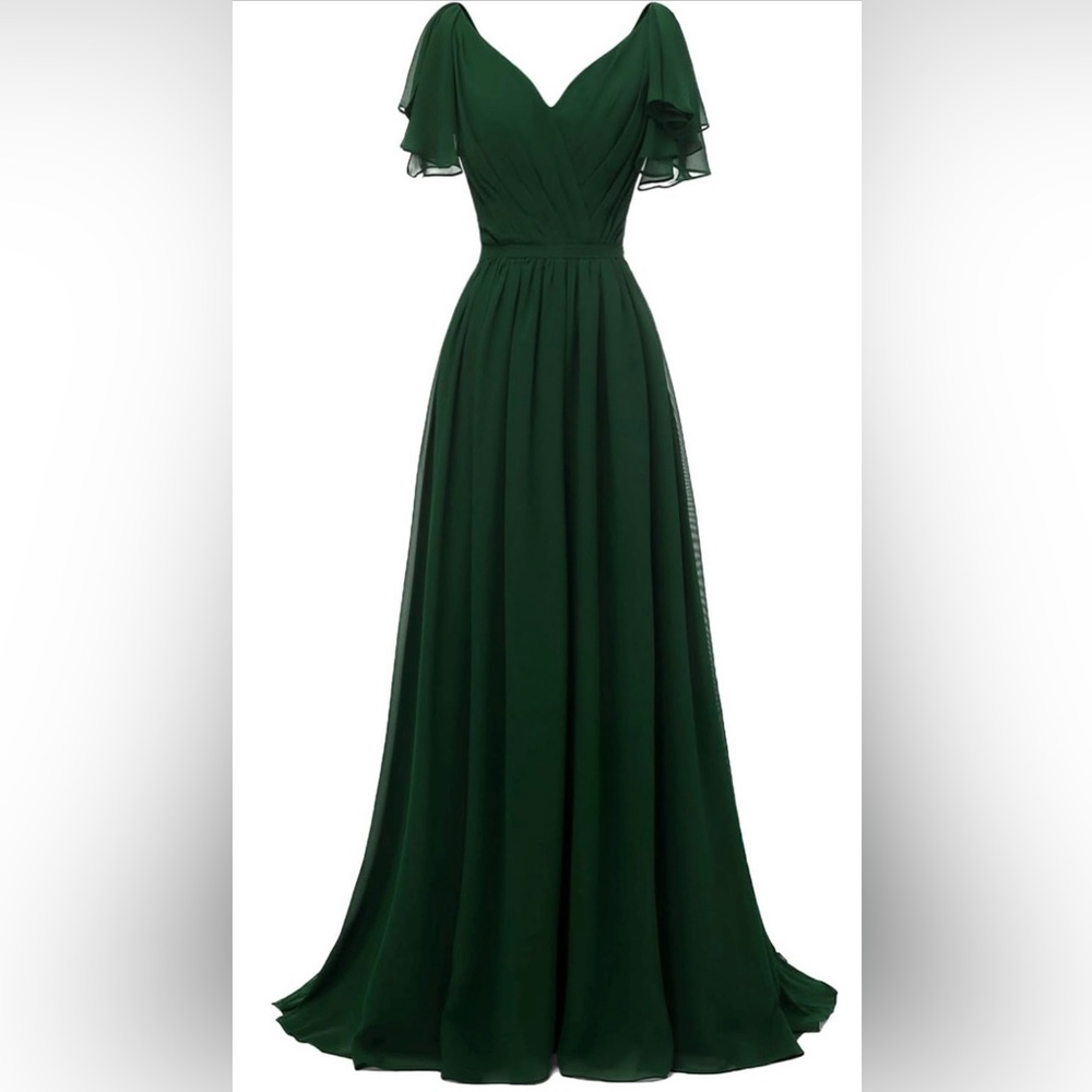 Elegant Green Strapless Dress
